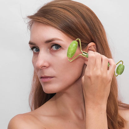 Jade Roller & Gua Sha Set - Facial Massage Tools