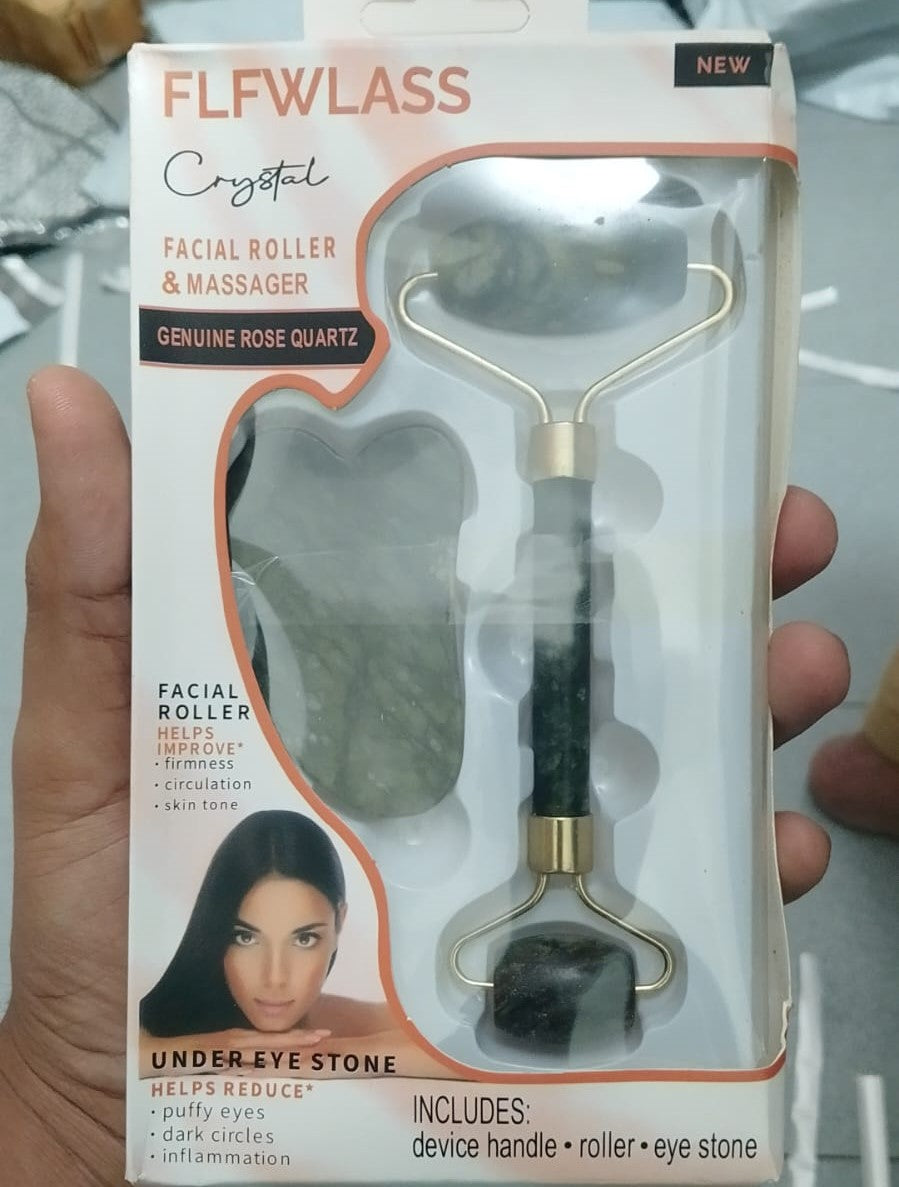 Jade Roller & Gua Sha Set - Facial Massage Tools